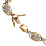 Vintage 10k White and Yellow Gold Diamond Bracelet