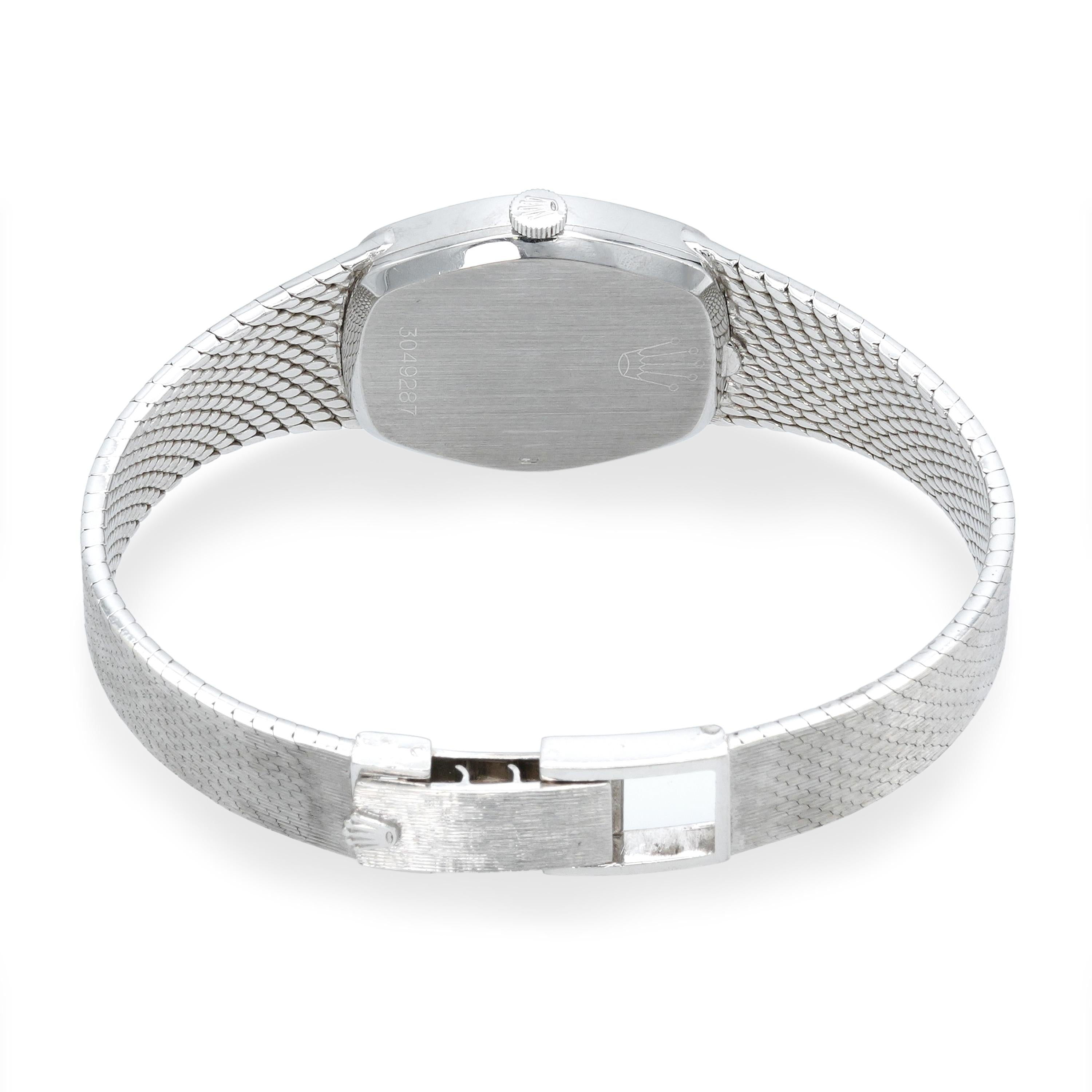 Vintage 18k White Gold Rolex Cellini Women's Watch