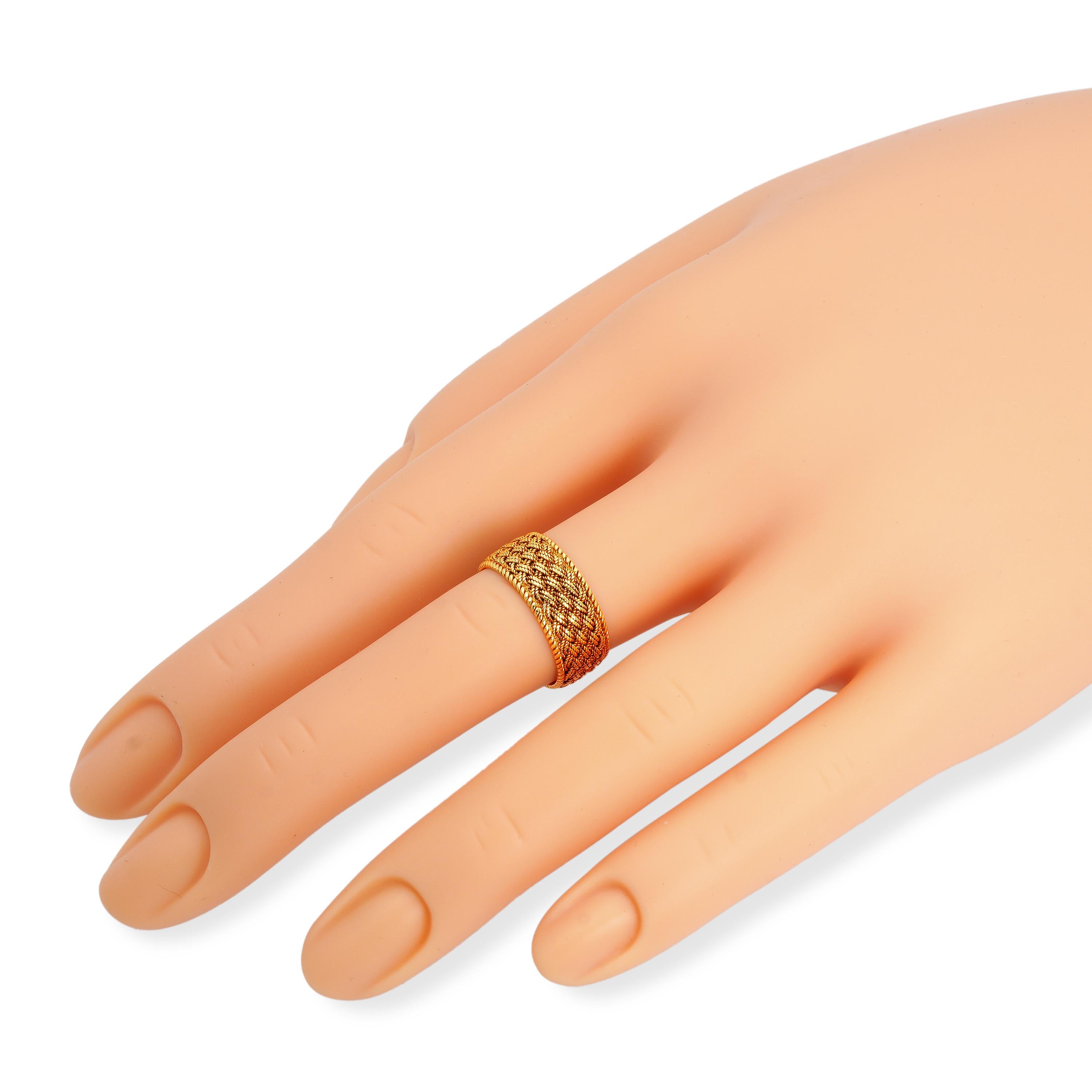Vintage Tiffany & Co. 18k Yellow Gold Woven Mesh Ring