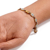 Vintage 10k White and Yellow Gold Diamond Bracelet