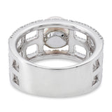 Mikimoto Platinum Akoya Pearl and Diamond Ring