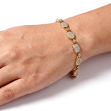 Vintage 10k White and Yellow Gold Diamond Bracelet