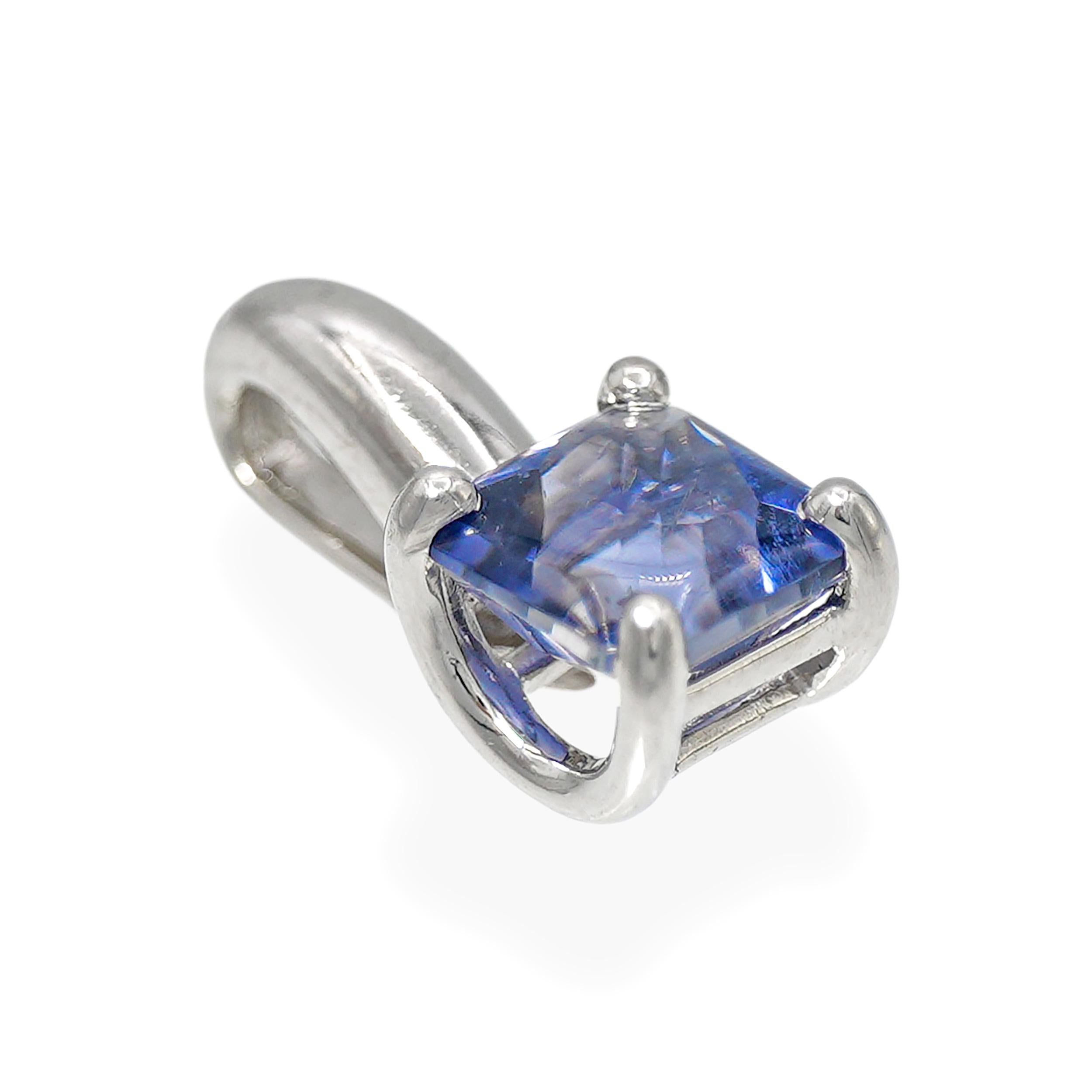 Vintage Platinum Tanzanite Earrings and Pendant Set