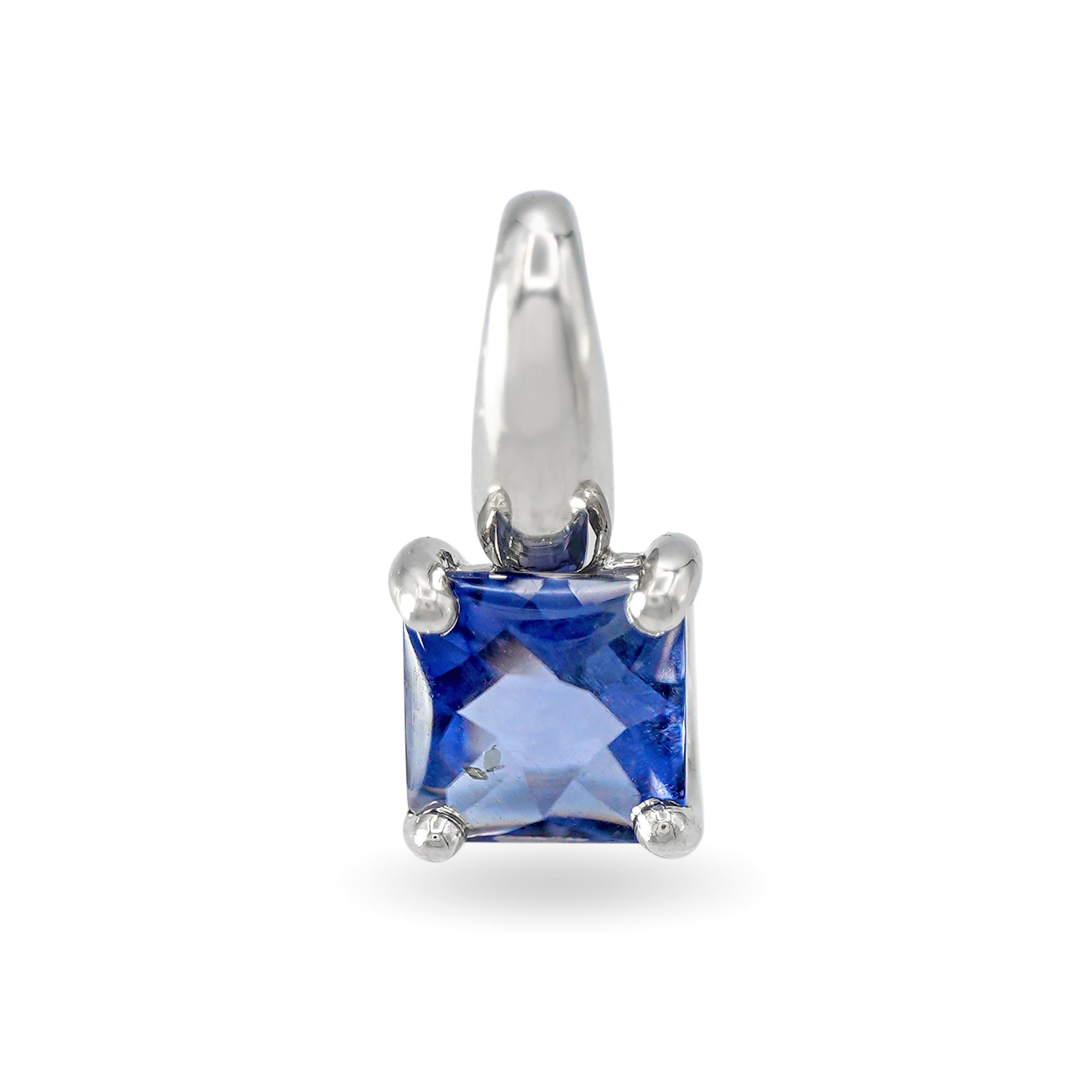 Vintage Platinum Tanzanite Earrings and Pendant Set