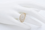 Estate 18K Yellow Gold 3.19 TCW Diamond Dome Ring Size 6.5