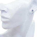 18k White Gold Tanzanite Swirl Stud Earrings
