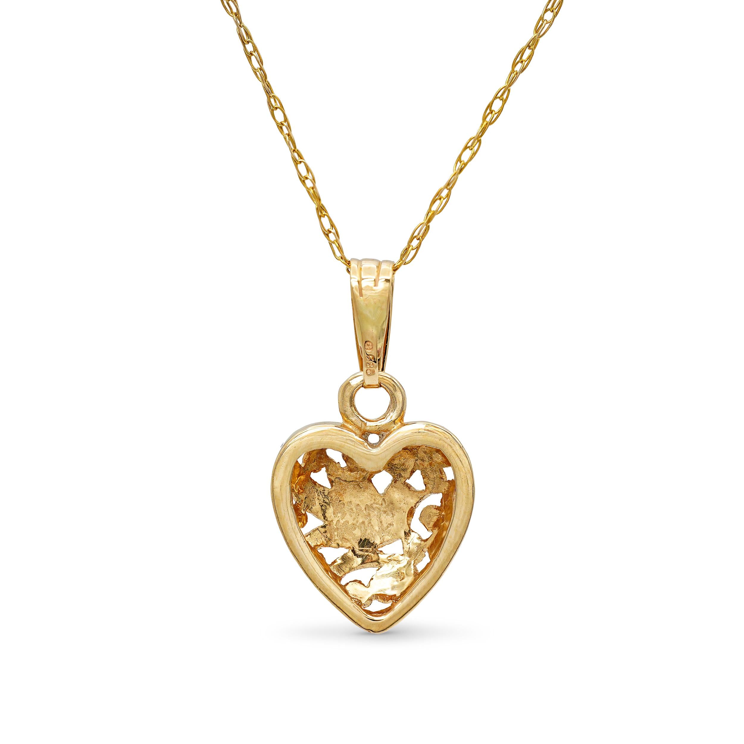 Vintage 14k Yellow Gold Cable Chain and Floral Bird Pendant Necklace