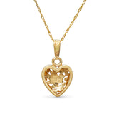 Vintage 14k Yellow Gold Cable Chain and Floral Bird Pendant Necklace