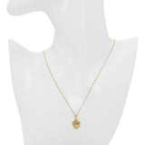 Vintage 14k Yellow Gold Cable Chain and Floral Bird Pendant Necklace