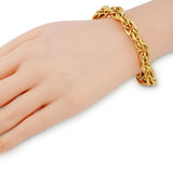 Vintage Chanel 18k Yellow Gold Byzantine Chain Bracelet