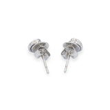 18k White Gold Tanzanite Swirl Stud Earrings