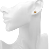 Vintage 23k Yellow Gold Pearl Stud Screw Back Earrings