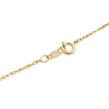 Vintage 14k Yellow Gold Cable Chain and Floral Bird Pendant Necklace