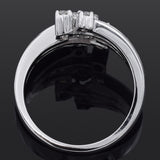 Estate 14K White Gold 0.29 TCW Diamond Band Ring Size 7 + Box