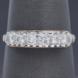 Vintage 14K Yellow Gold 0.50 TCW Diamond Band Ring Size 7.5