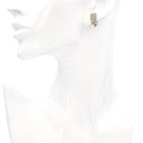 12K Yellow Gold 3-Row 0.70 TCW Diamond Earrings