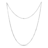 Vintage 900 Platinum Cable and S Link 27" Chain Necklace