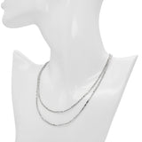 Vintage 900 Platinum Cable and S Link 27" Chain Necklace
