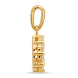 18k Yellow Gold Diamond Circle Pendant