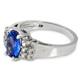 Vintage 14k White Gold Tanzanite and Diamond Ring