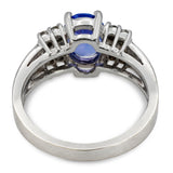 Vintage 14k White Gold Tanzanite and Diamond Ring