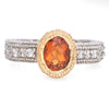 14K White and Yellow Gold 0.66ct Citrine and Diamond Ring
