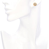 14k Yellow Gold 1.22tcw Diamond Bezel Set Stud Earrings