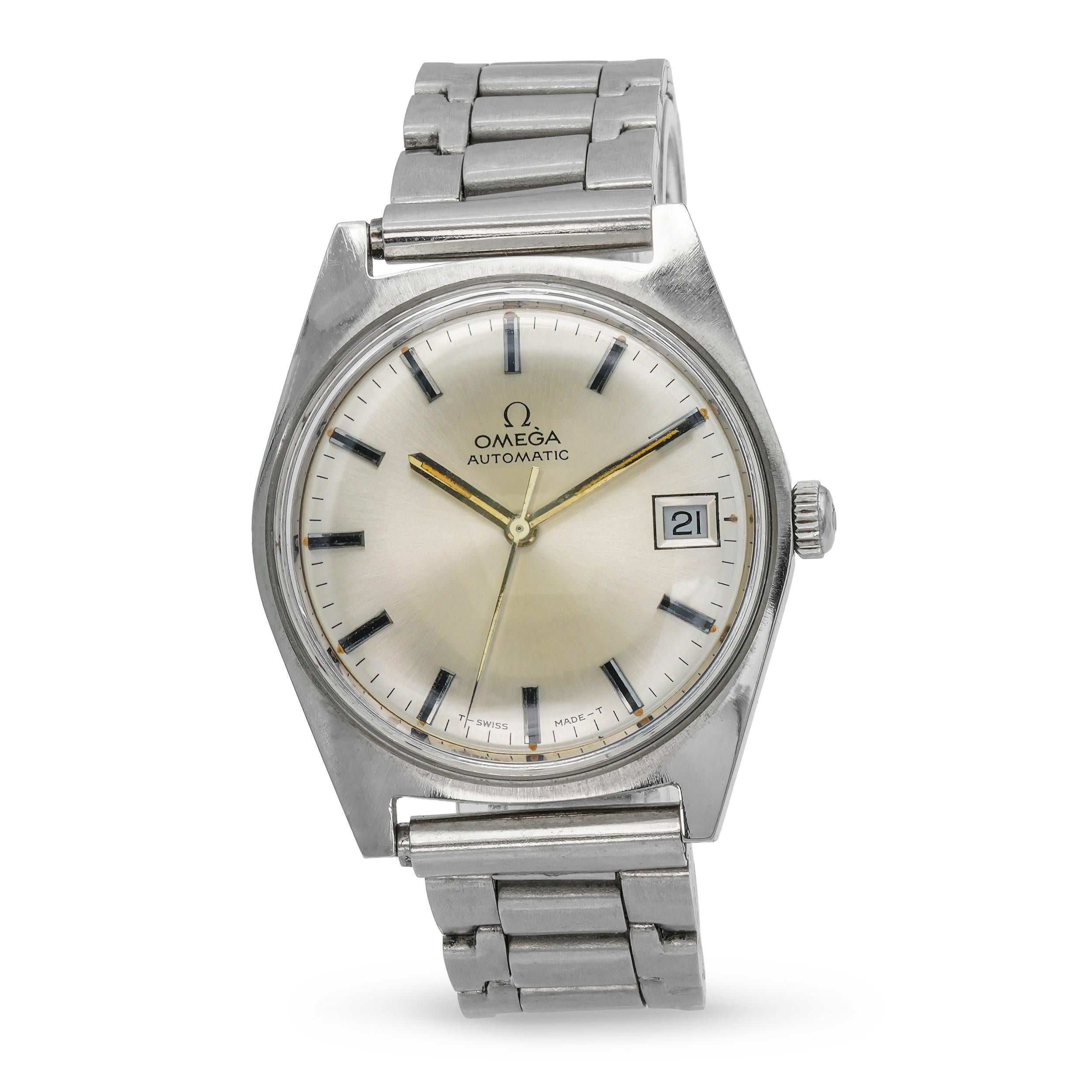 Vintage 1969 Omega Geneve Stainless Steel Automatic Watch Ref. 166041