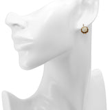 Antique 14k Rose Gold 6.85mm Pearl Earrings