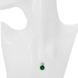 18K White Gold Jadeite Jade and Diamond Pendant