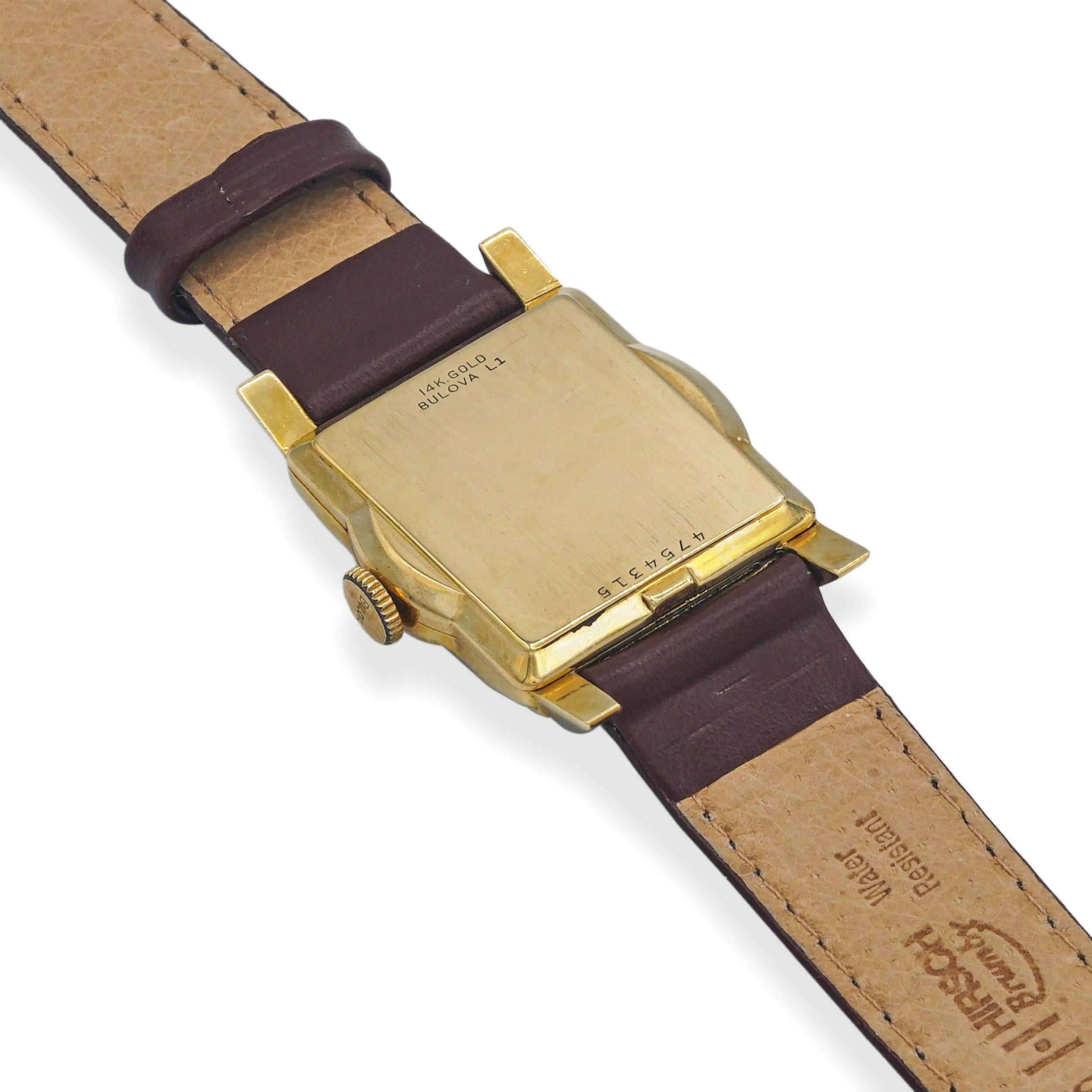 Vintage Bulova Brunswick 14k Yellow Gold Handwind Watch