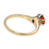 Vintage 13k Yellow Gold Madeira Citrine Solitaire Ring