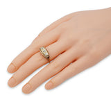 Antique Art Deco 12k Yellow and White Gold OEC Diamond Three Stone Ring