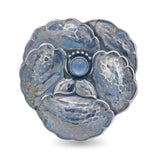 Georg Jensen Sterling Silver Moonstone Pansy Brooch No. 113