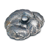 Georg Jensen Sterling Silver Moonstone Pansy Brooch No. 113