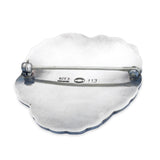 Georg Jensen Sterling Silver Moonstone Pansy Brooch No. 113