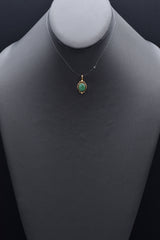 Cortez Vintage 14K Yellow Gold Turquoise Pendant