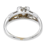 Vintage 18k White Gold Old European Cut Diamond Engagement Ring