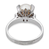 Vintage Platinum Cultured Pearl Solitaire Ring