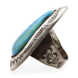 Vintage Teddy Goodluck Turquoise Sterling Silver Ring