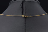 Estate 0.85 Carat Diamond 13K Yellow Gold Pendant & 14K Necklace 16.5"