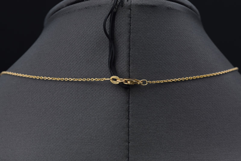 Estate 0.85 Carat Diamond 13K Yellow Gold Pendant & 14K Necklace 16.5"