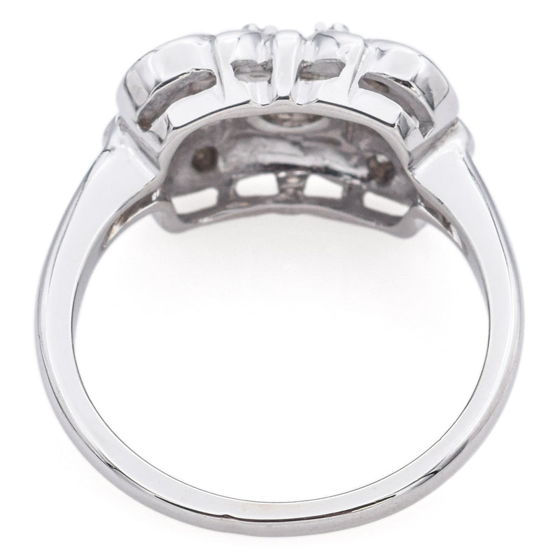Vintage 14K White Gold 0.39 TCW Diamond Band Ring Size 6