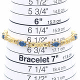 Estate 18K Yellow Gold Sapphire & 0.70 TCW Diamond Tennis Bracelet