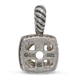 David Yurman Albion Sterling Silver Aquamarine & Diamond Pendant