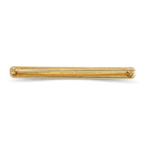 Edwardian 13k Yellow Gold Pearl and Enamel Guilloché Bar Brooch