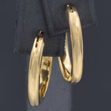 Tiffany & Co. 18K Yellow Gold 21.5 x 3.0 mm Square Cushion Hoop Earrings + Pouch