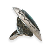 Teddy Goodluck Sterling Silver Turquoise Statement Ring