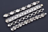 Lot of 4 Judith Jack Sterling Silver Marcasite & Multi-Stone Link Bracelets