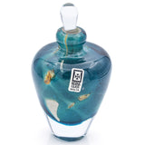 Mdina Sea Blue Malta Green Art Glass Perfume Bottle Decanter Hand Crafted